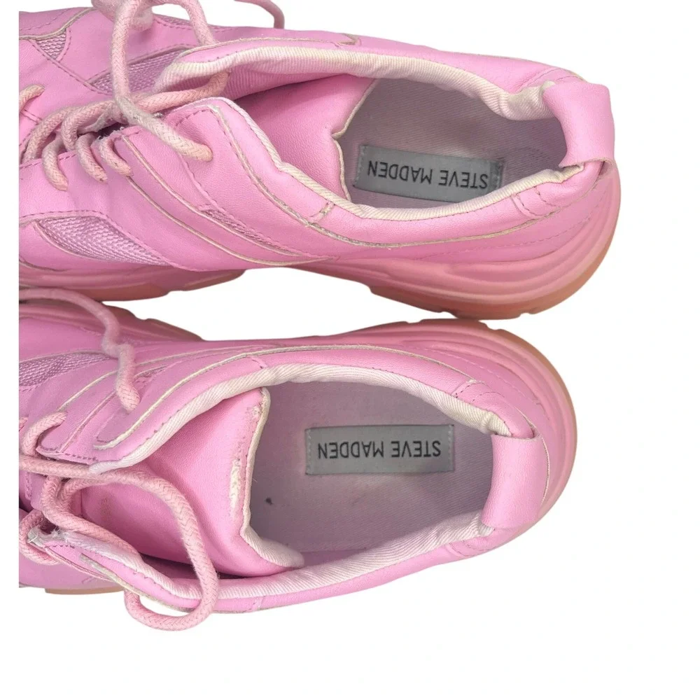 Steve‎ Madden BOLT Pink Platform Chunky Sneakers Women's Size 9.5M